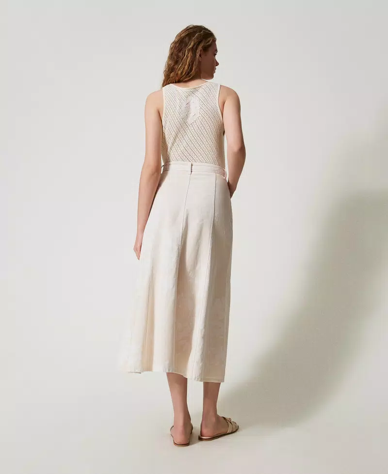 Twinset falda larga en bull de flores - Imagen 5
