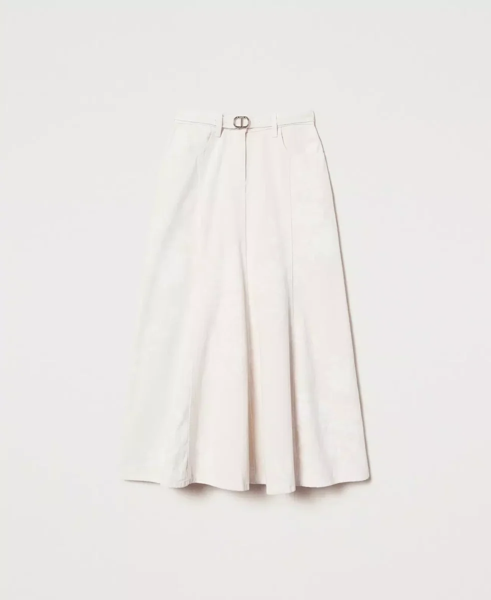 Twinset falda larga en bull de flores - Imagen 3