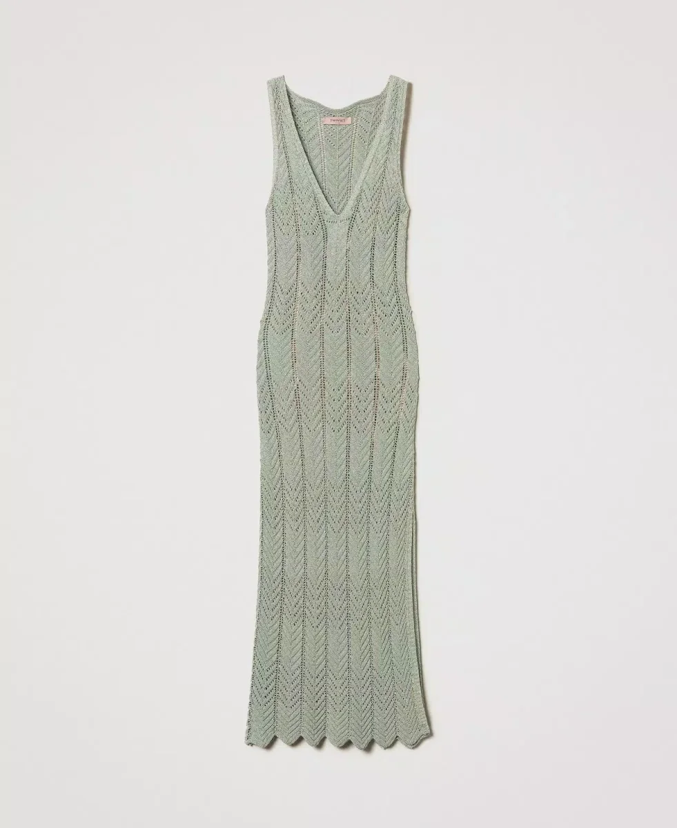 Twinset vestido midi de punto con lurex - Imagen 3