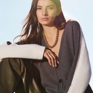 Twinset cardigan largo de lana mixta