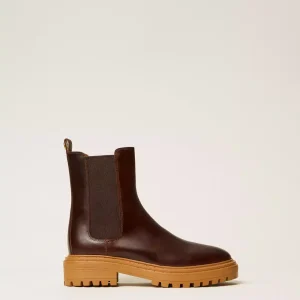 Twinset botines Chelsea de piel