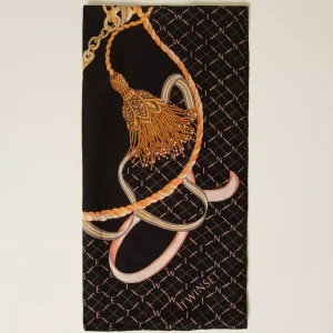 Twinset pañuelo con estampado de cadenas