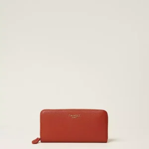 Twinset cartera con cremallera alrededor con logotipo