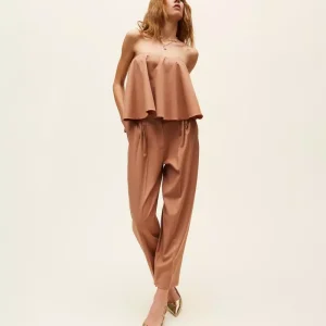 Twinset  pantalon cropped de lana fria