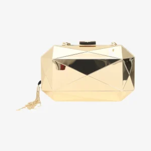 Elisabetta Franchi clutch dorado