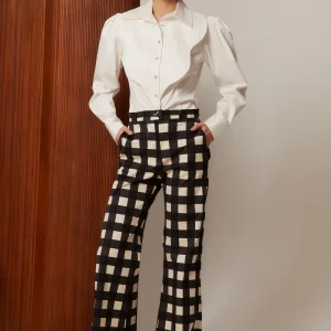 Coosy pantalon Garai blanco/negro