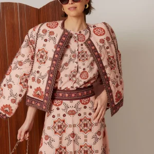 Coosy chaqueta Mosaico rosa