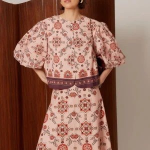 Coosy blusa Mosaico rosa