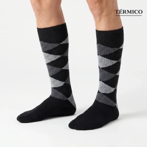 4471 CALCETÍN TÉRMICO ROMBOS ALTO RODILLA