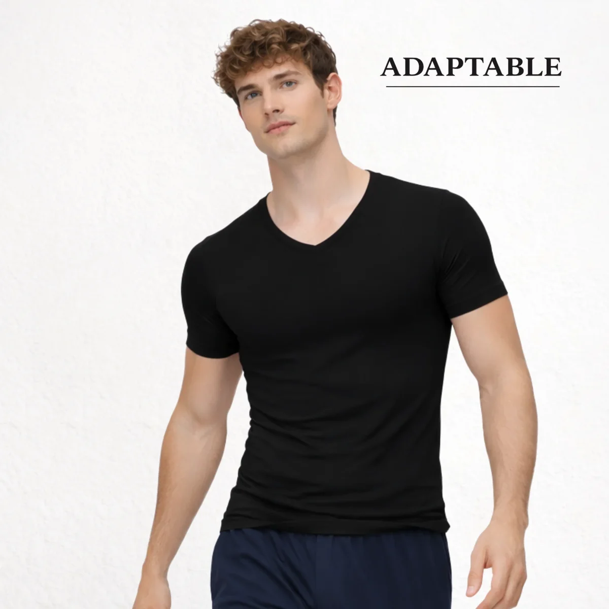 5203 CAMISETA MANGA CORTA ELÁSTICA CUELLO PICO
