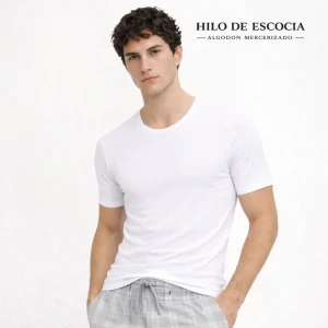 5241b CAMISETA MANGA CORTA HILO DE ESCOCIA