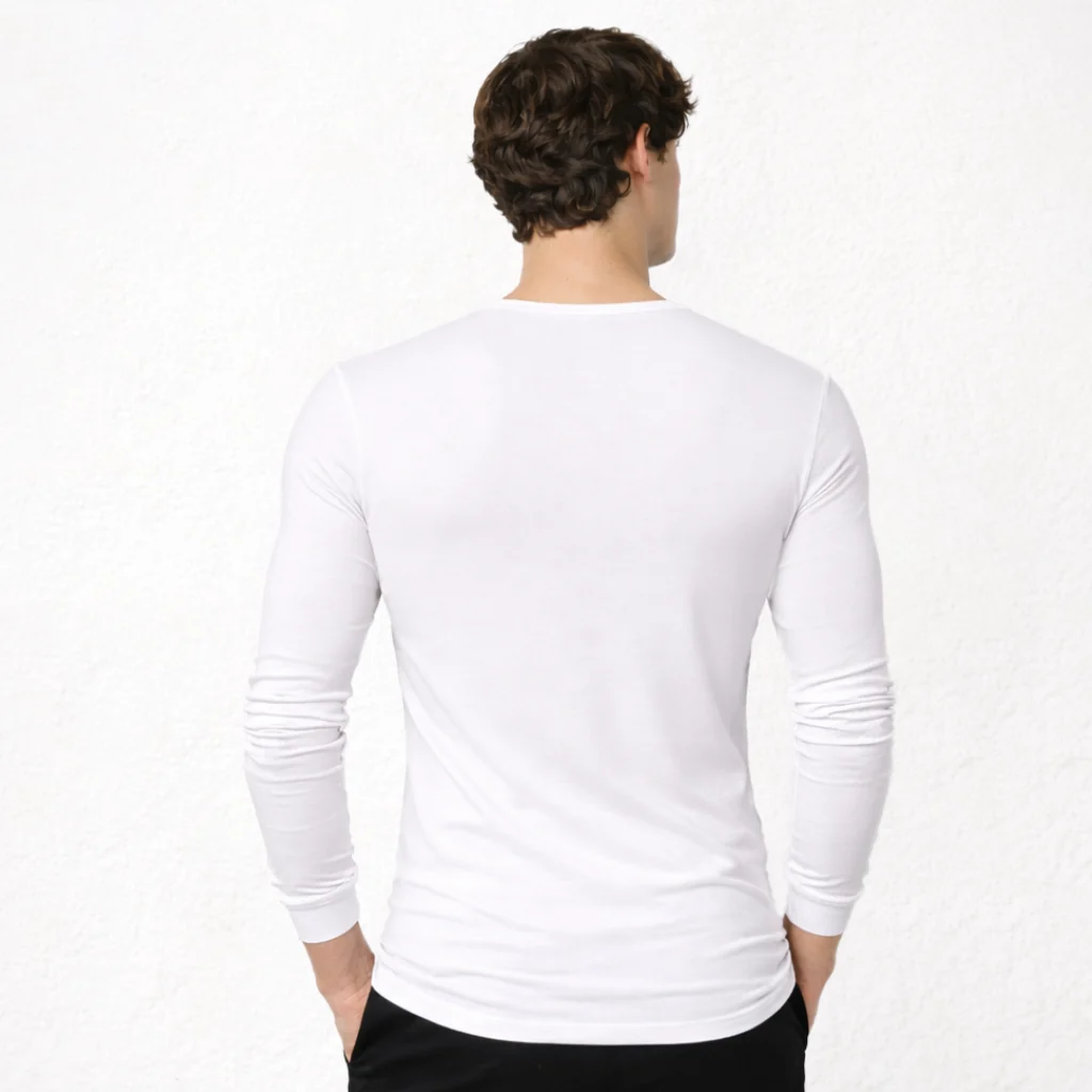 5284 CAMISETA MANGA LARGA BÁSICA. CUELLO PICO - Imagen 5
