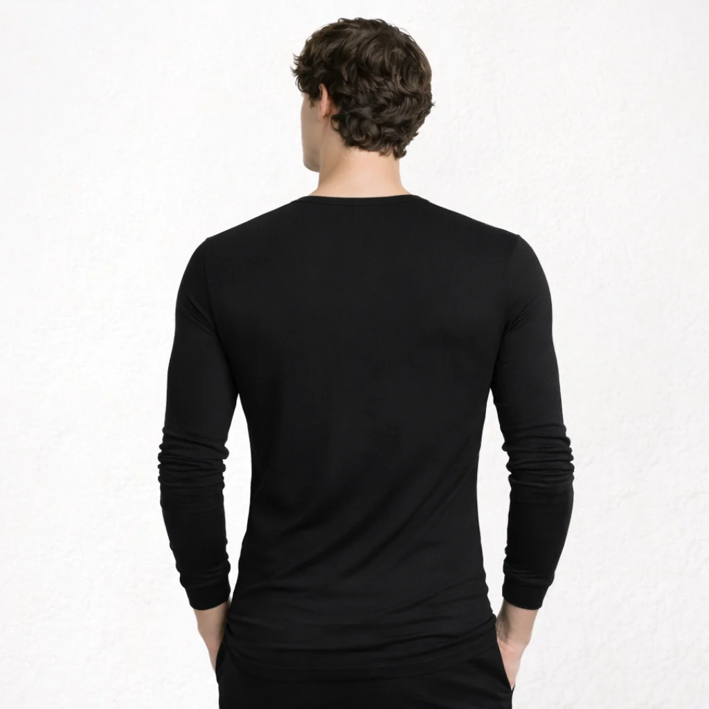 5284 CAMISETA MANGA LARGA BÁSICA. CUELLO PICO - Imagen 4