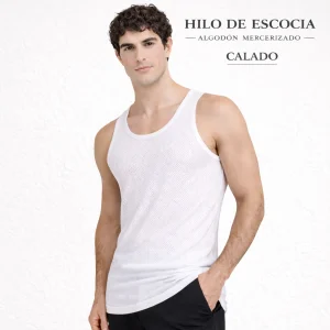 5287 CAMISETA TIRANTES CALADA HILO DE ESCOCIA