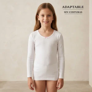 5826 CAMISETA MANGA LARGA ADAPTABLE CON LACITO