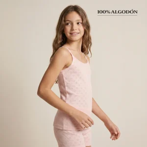 5841R CAMISETA TIRANTES CORAZONES ROSA