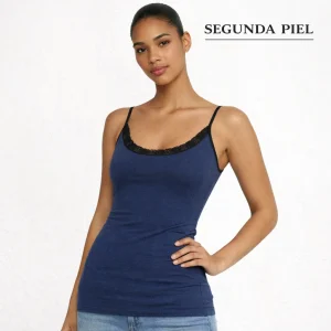 5844 CAMISETA TIRANTES SEGUNDA PIEL CON PUNTILLA
