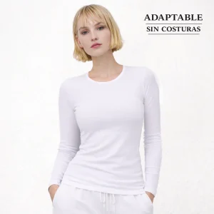5876b CAMISETA MANGA LARGA BÁSICA CUELLO REDONDO