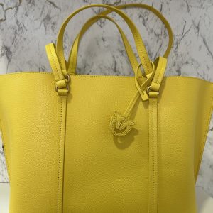 Pinko bolso carrie shopping big amarillo