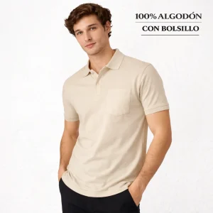 7290 POLO PIQUÉ CON PUÑO Y BOLSILLO. CORTE HOLGADO