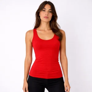 7803b CAMISETA DE TIRANTES NATURAL