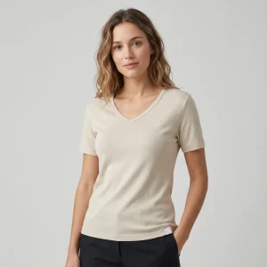 7834b CAMISETA MANGA CORTA ANCHA . CUELLO V