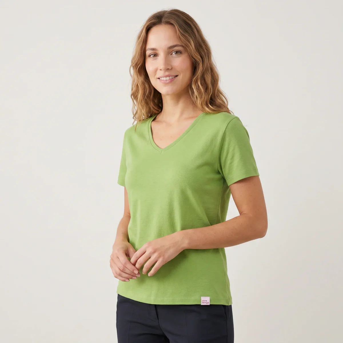 7834b CAMISETA MANGA CORTA ANCHA . CUELLO V - Imagen 7