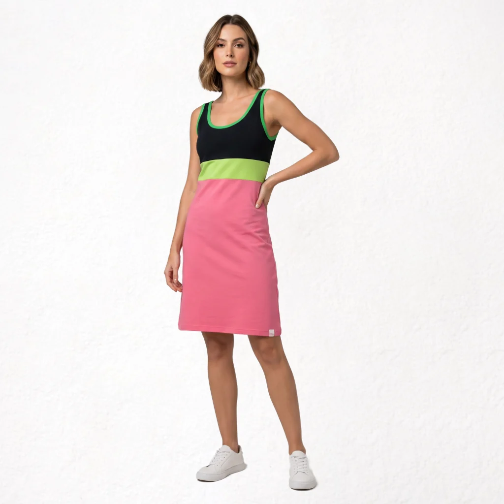 7865b VESTIDO TIRANTES COLORES