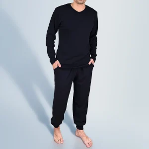 0930 PIJAMA 100% ALGODÓN CON PUÑOS Y BOLSILLOS