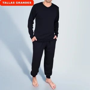 0930b PIJAMA 100% ALGODÓN CON PUÑOS Y BOLSILLOS