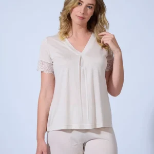 PIJAMA MUJER CORTO ENCAJE