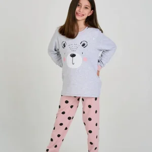 PIJAMA AFELPADO NIÑA OSO DULCE