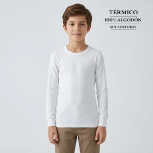 9153 CAMISETA MANGA LARGA AFELPADA TÉRMICA