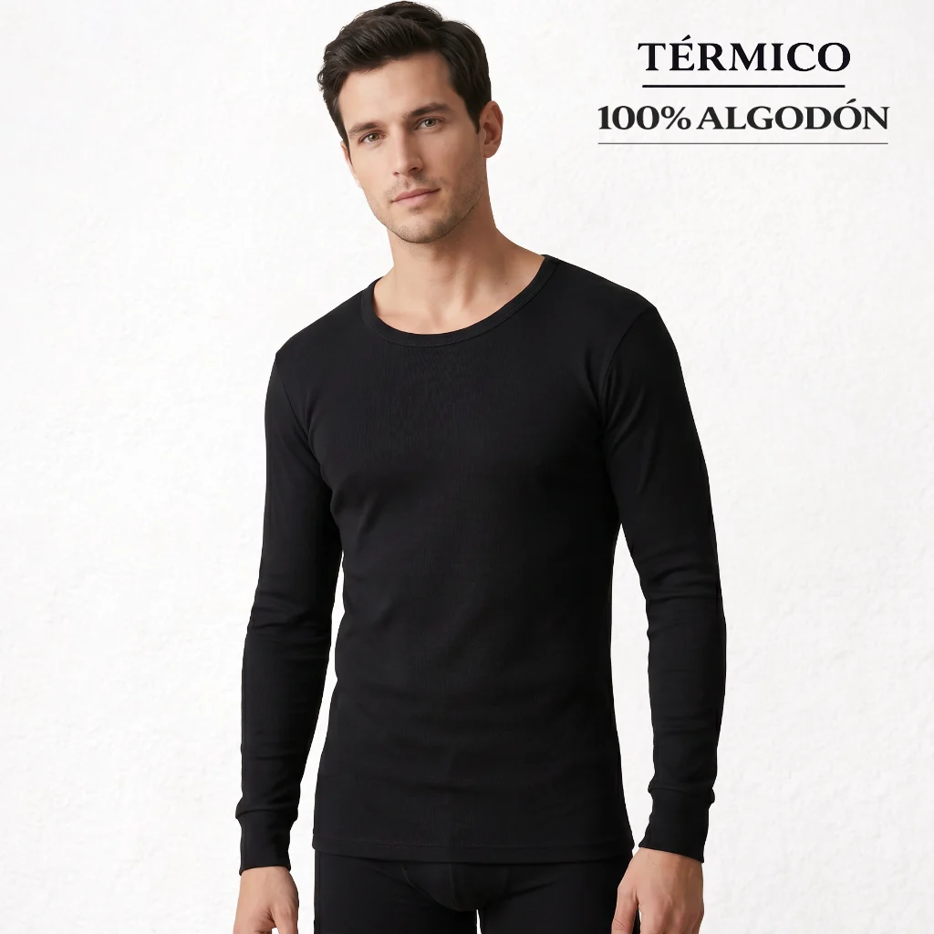 9253 CAMISETA MANGA LARGA AFELPADA TÉRMICA