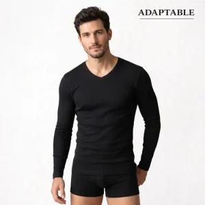 9269 CAMISETA MANGA LARGA TEJIDO ADAPTABLE. CUELLO V