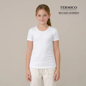 9813 CAMISETA MANGA CORTA TÉRMICA SECADO RÁPIDO NIÑA