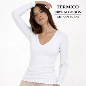 9816b CAMISETA MANGA LARGA AFELPADA TÉRMICA
