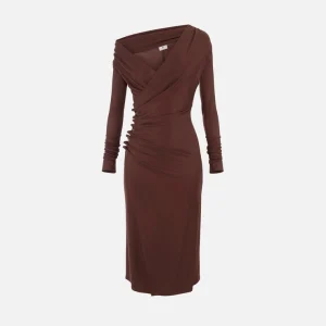 Elisabetta Franchi vestido de punto con botones joya