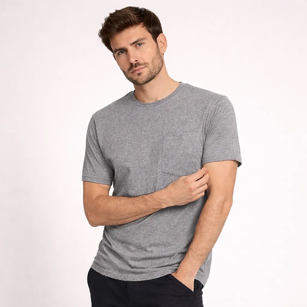 7335b CAMISETA MANGA CORTA CON BOLSILLO - Imagen 4
