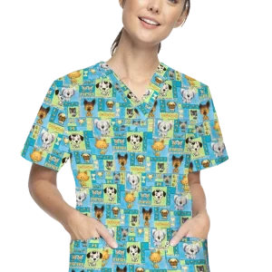 Casaca estampada unisex con perros veterinarios 4700E