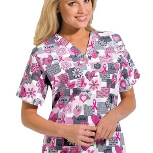 Casaca estampada mujer lazo rosa 4700E