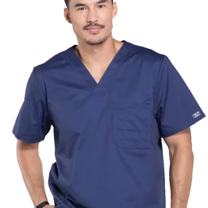 Casaca sanitaria unisex un bolsillo elástica 4743