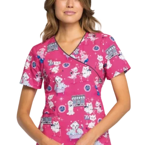 Casaca estampada mujer entallado gatos CK614