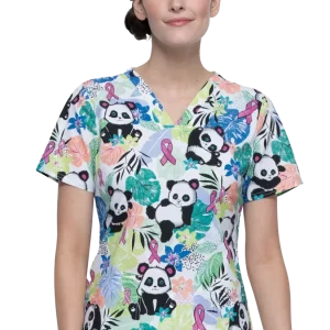 Casaca estampada mujer entallado Panda lazo rosa CK651