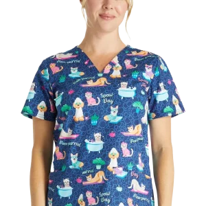 Casaca estampada mujer entallado mascotas CK651
