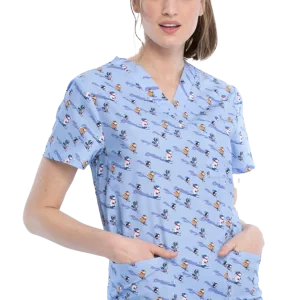 Casaca estampada mujer entallada Snowing Navidad CK691