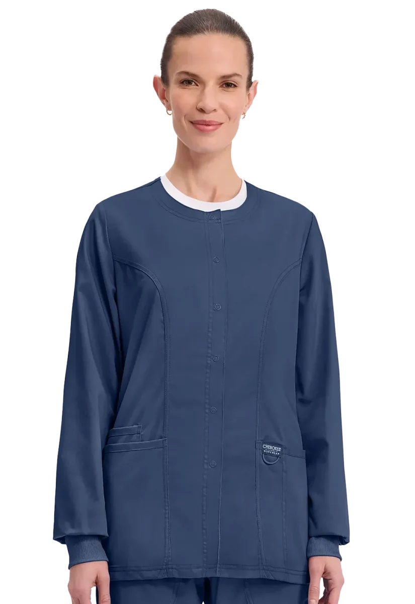 Chaqueta sanitaria Cherokee Revolution con broches ultra suave WW310 - Imagen 2