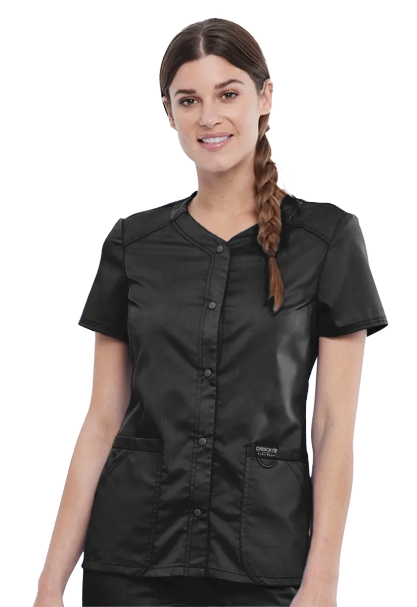 Casaca sanitaria Cherokee Revolution con broches ultra suave WW622 - Imagen 4