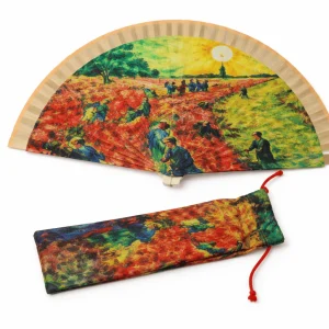 Abanico esmaltado de Van Gogh con funda 2