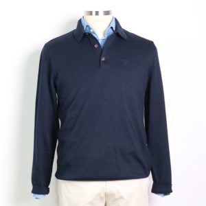 Jersey de algodón Barbour cuello polo